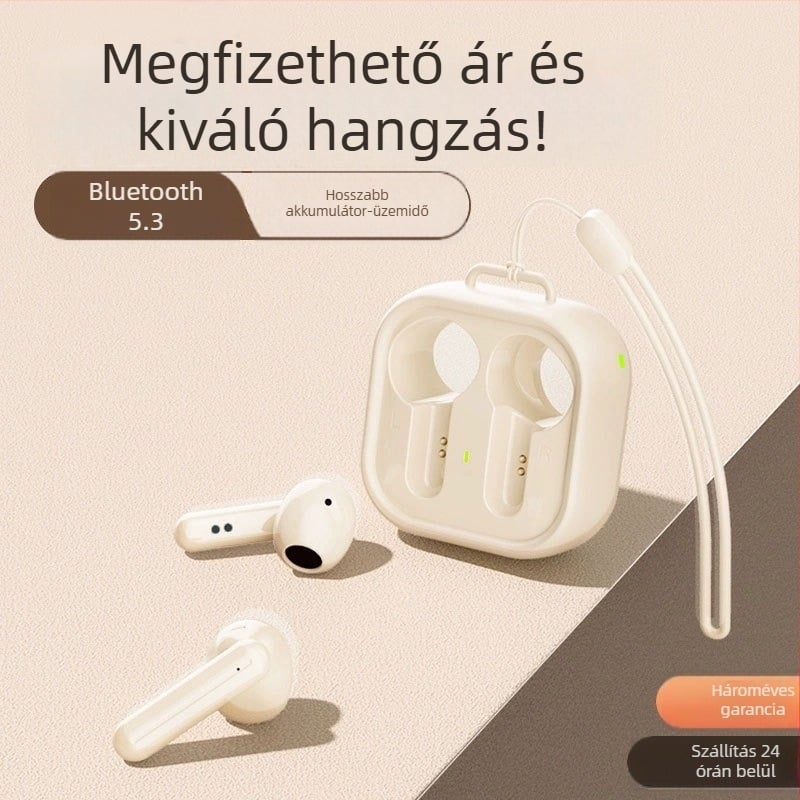 H19 Privát modell vezeték nélküli Bluetooth fülhallgató – Zajcsökkentés, Bluetooth 5.0, 5 m hatótávolság, Akár 4 óra üzemidő, Sportos stílus