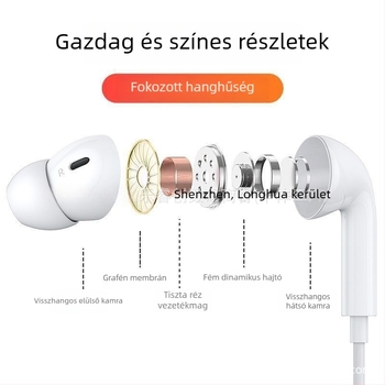 3,5 mm-es USB-C adapter Apple vezetékes fülhallgatókhoz (2. és 3. generáció) – Android-kompatibilis, in-ear dizájn