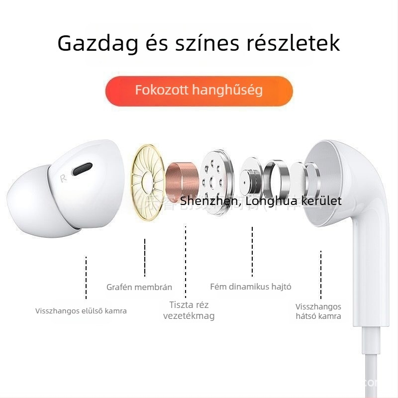 3,5 mm-es USB-C adapter Apple vezetékes fülhallgatókhoz (2. és 3. generáció) – Android-kompatibilis, in-ear dizájn