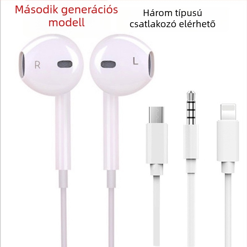 3,5 mm-es USB-C adapter Apple vezetékes fülhallgatókhoz (2. és 3. generáció) – Android-kompatibilis, in-ear dizájn