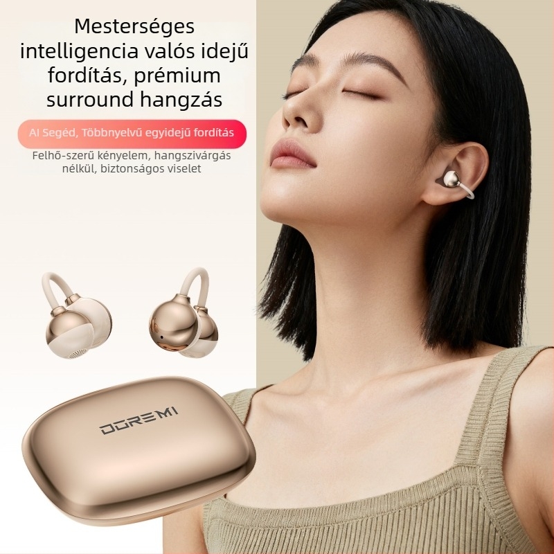 Bluetooth fülhallgató csontvezetéses, fülcsipeszes, nyitott kialakítás, sportos stílus, AI fordítás és szinkron fordítás, akkumulátor élettartam 0–4 óra