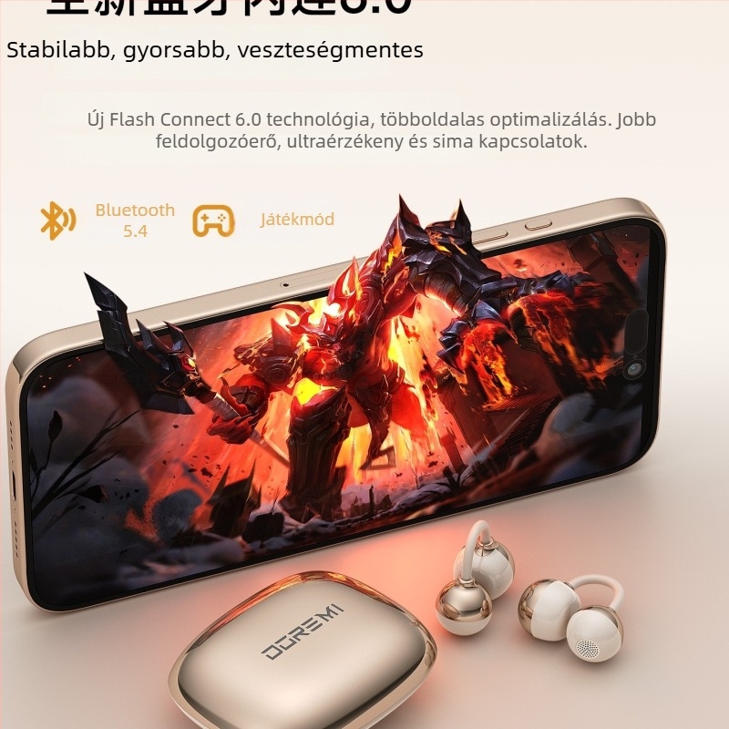 Bluetooth fülhallgató csontvezetéses, fülcsipeszes, nyitott kialakítás, sportos stílus, AI fordítás és szinkron fordítás, akkumulátor élettartam 0–4 óra