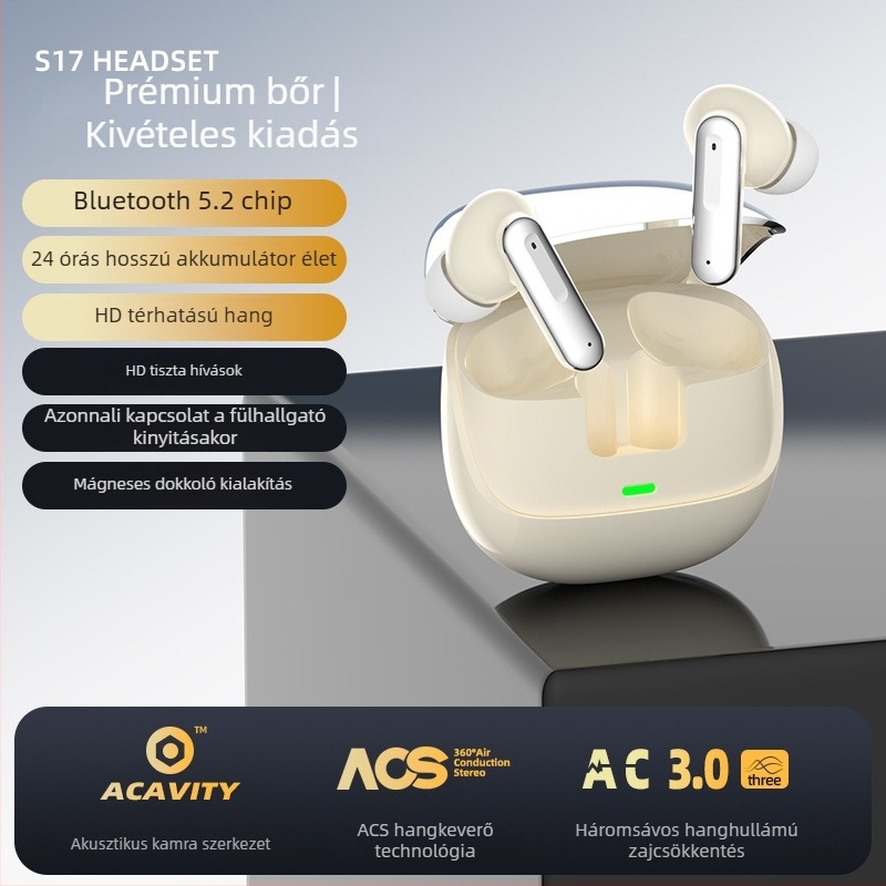 In-Ear Bluetooth fülhallgató zajszűrővel, sportos, 0-4 óra üzemidő, 10 m hatótávolság