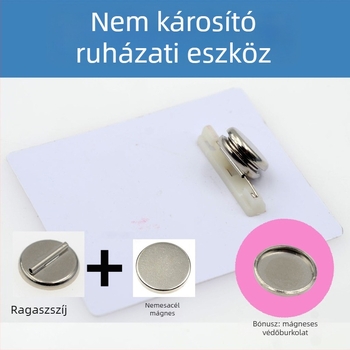Mágneses jelvény iskola/munka – fém, geometriai forma, eredeti dizájn, uniszex