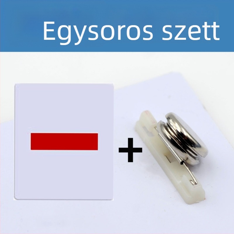 Mágneses jelvény iskola/munka – fém, geometriai forma, eredeti dizájn, uniszex