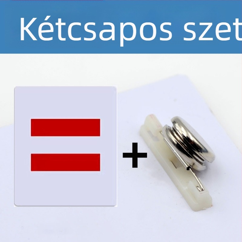 Mágneses jelvény iskola/munka – fém, geometriai forma, eredeti dizájn, uniszex