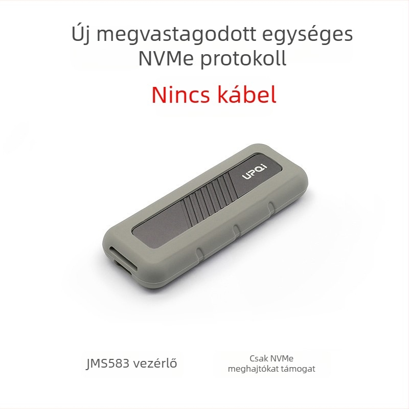 UPQI NVMe M.2 külső SSD-ház kettős protokollal, USB 3.2 Type-C, alumínium ötvözet, modell S-N0C2/3