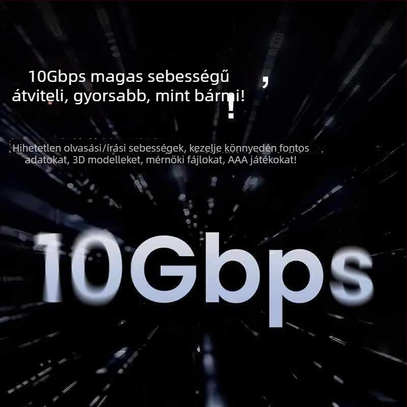 SD002 Alumínium‑ötvözetű merevlemez-ház aktív hűtéssel, 4TB kapacitás, 10Gbps átviteli sebesség