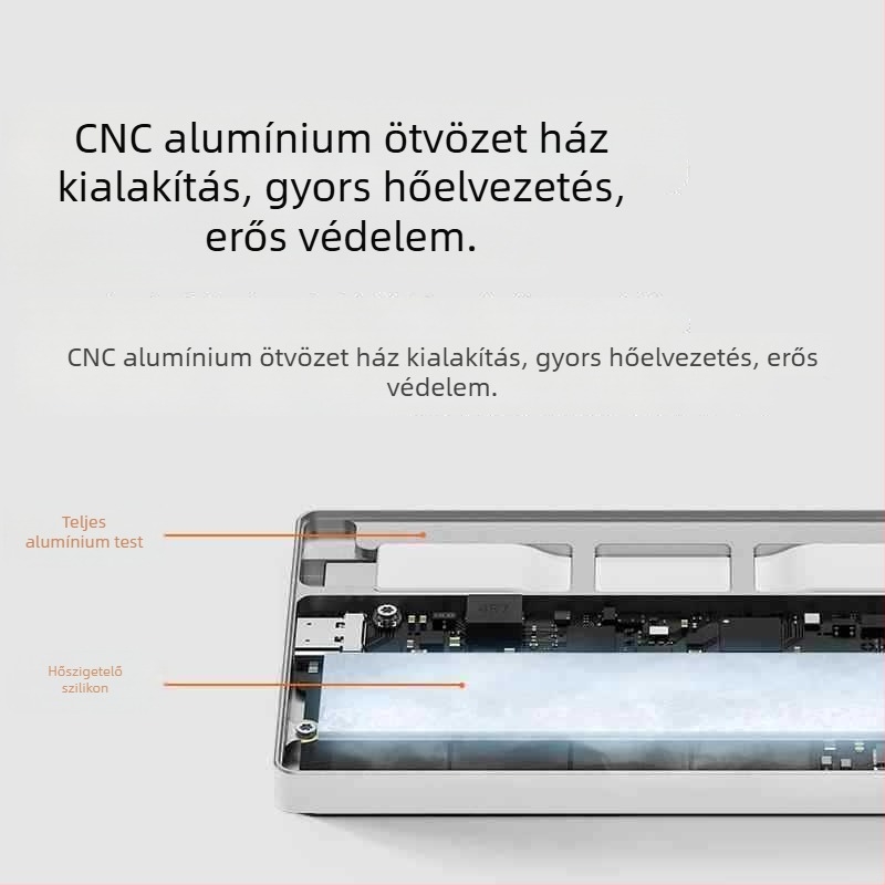 SD002 Alumínium‑ötvözetű merevlemez-ház aktív hűtéssel, 4TB kapacitás, 10Gbps átviteli sebesség
