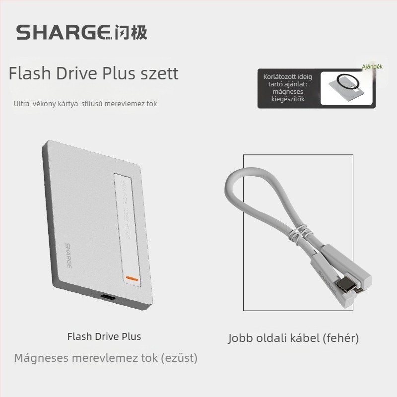 SD002 Alumínium‑ötvözetű merevlemez-ház aktív hűtéssel, 4TB kapacitás, 10Gbps átviteli sebesség
