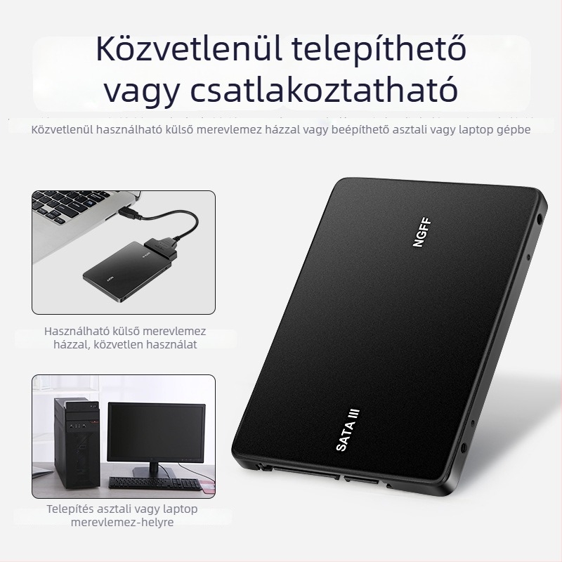 M.2 NGFF–SATA SSD tok, N6, alumínium ötvözet, akár 2TB, SATA 3.0, 6Gbps