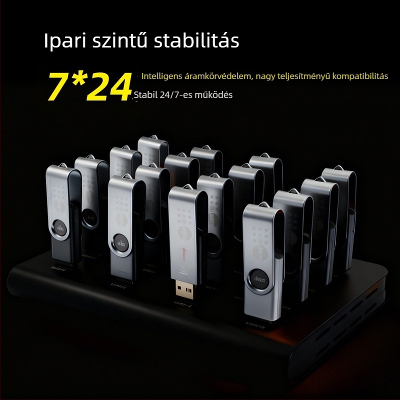 Kdata GH USB 2.0 hub külső tápellátással, 1,8 m kábel, átviteli sebesség 1000 MB/s