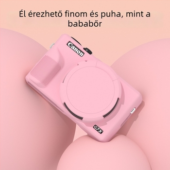Canon G7X III-hoz szilikon védőtok – Runzhe puha héj, karcálló és ütésálló, tartalmaz szilikontokot és kamerafedél