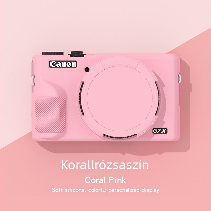 Canon G7X III-hoz szilikon védőtok – Runzhe puha héj, karcálló és ütésálló, tartalmaz szilikontokot és kamerafedél