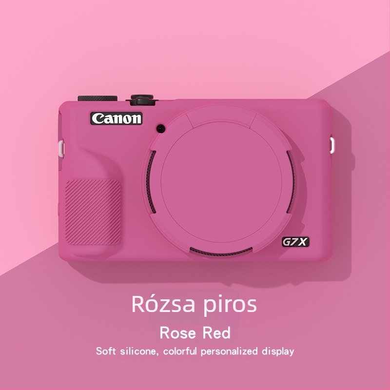 Canon G7X III-hoz szilikon védőtok – Runzhe puha héj, karcálló és ütésálló, tartalmaz szilikontokot és kamerafedél