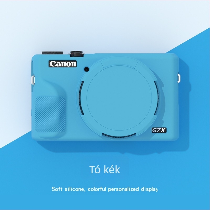 Canon G7X III-hoz szilikon védőtok – Runzhe puha héj, karcálló és ütésálló, tartalmaz szilikontokot és kamerafedél