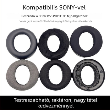 Sony PS5 PULSE 3D fülvédő bőrtok; anyagok: proteín bőr, flanel, háló, gél; 2 darabos készlet; mintára szabható egyénre szabás; 7 napos visszaküldés ok nélkül