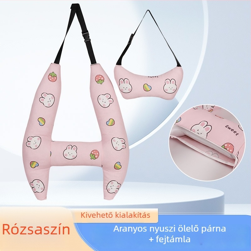 Gyerek autónyakpárnája hosszú utazásokhoz a hátsó ülésen