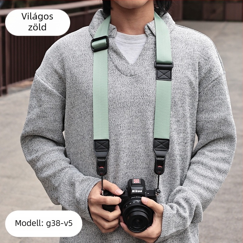 Gisergar G38 vállpánt tükör nélküli/SLR kamerákhoz — diagonális keresztpánt, gyors kioldó, PD Quick Release kompatibilis