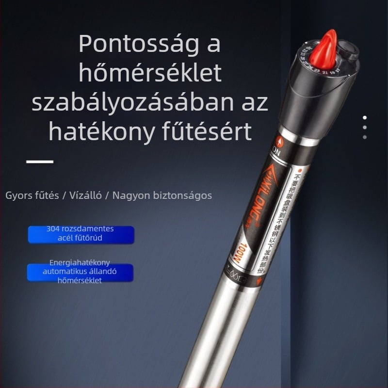 Akvarisztikus fűtőkar – mini, ultra rövid, automata hőmérséklet-szabályozás, robbanásbiztos, márka Unique, teljesítmény: más, anyag: más