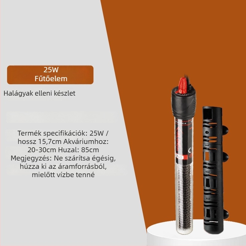 Akvarisztikus fűtőkar – mini, ultra rövid, automata hőmérséklet-szabályozás, robbanásbiztos, márka Unique, teljesítmény: más, anyag: más