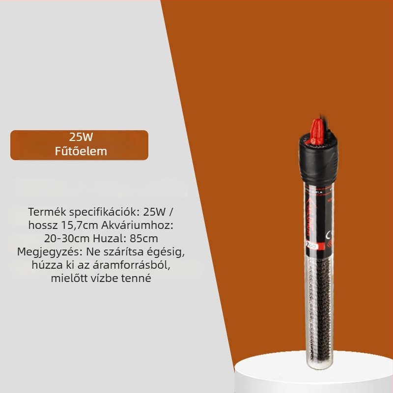 Akvarisztikus fűtőkar – mini, ultra rövid, automata hőmérséklet-szabályozás, robbanásbiztos, márka Unique, teljesítmény: más, anyag: más