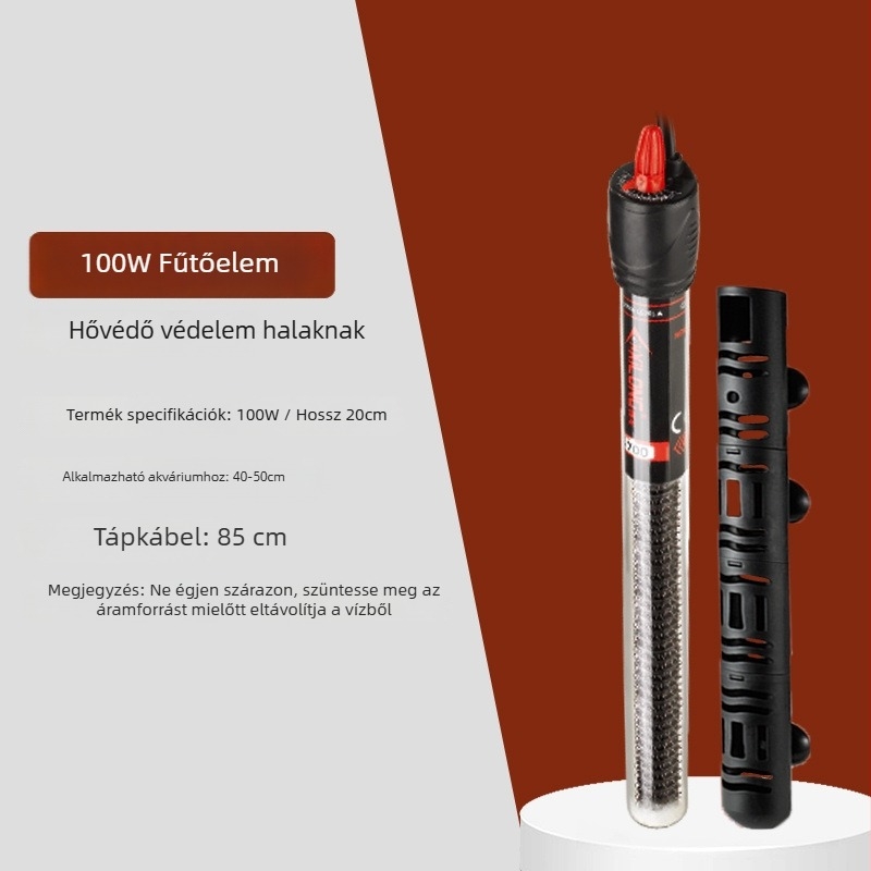 Akvarisztikus fűtőkar – mini, ultra rövid, automata hőmérséklet-szabályozás, robbanásbiztos, márka Unique, teljesítmény: más, anyag: más