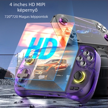 Retro kézibeszélő játékkonzol kettős joystickokkal, 64GB memória, Linux + Android, vezeték nélküli kapcsolat, MP4 videolejátszó