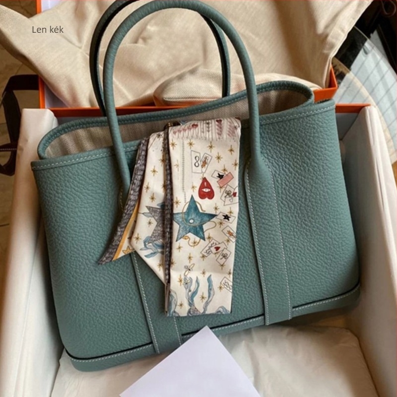 2024 új Garden Bag, divatos, nagy kapacitású női bőr tote, lychee-textúrával