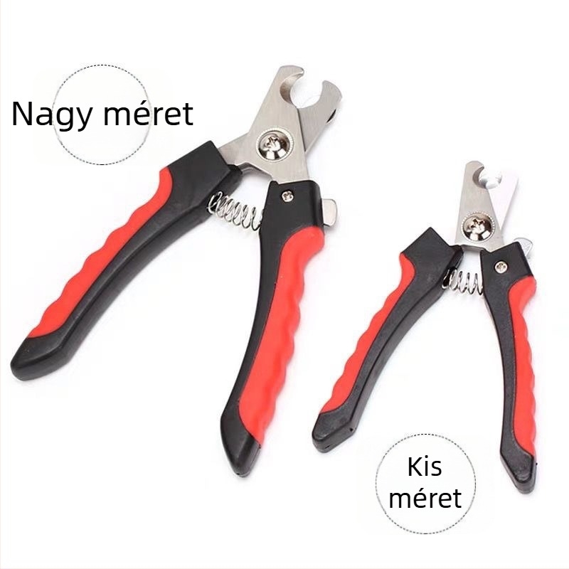 Háziállat körömvágó rozsdamentes acélból macskáknak és kutyáknak körömfúróval, tartós (rozsdamentes acél; macskák és kutyák; körömfúró; tartós)