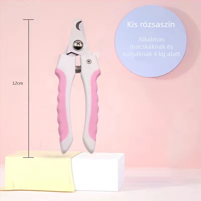 Háziállat körömvágó rozsdamentes acélból macskáknak és kutyáknak körömfúróval, tartós (rozsdamentes acél; macskák és kutyák; körömfúró; tartós)