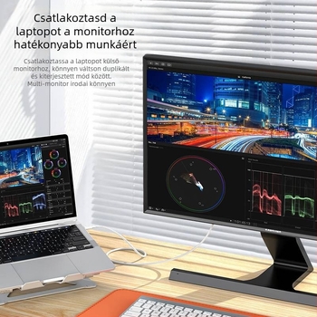 Pinsheng Type-C videókábel mobiltelefonhoz 4K kijelzőhöz DP adapterrel és HDMI konverterrel