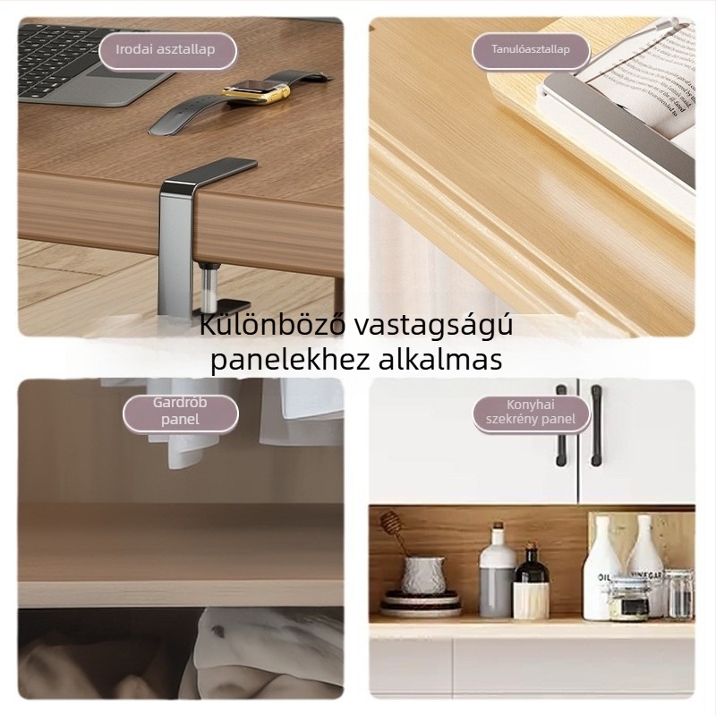 Asztal alatti kábel rendező, fúrás nélkül (Anyag: vas; Stílus: kreativitás; Kiadás: 2017 télen; Tárolási helyszínek: asztal, hálószoba, nappali)