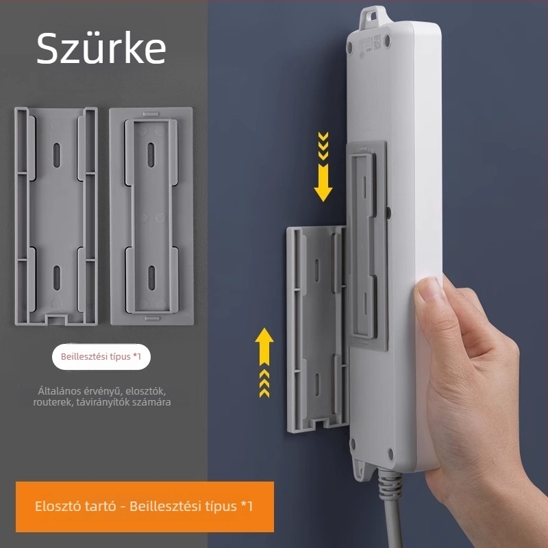 Falihoz szerelhető hosszabbító tartó — Foglalatmentes telepítés, kábel- és router szervező, műanyag, modern egyszerű stílus, Márka We Jian