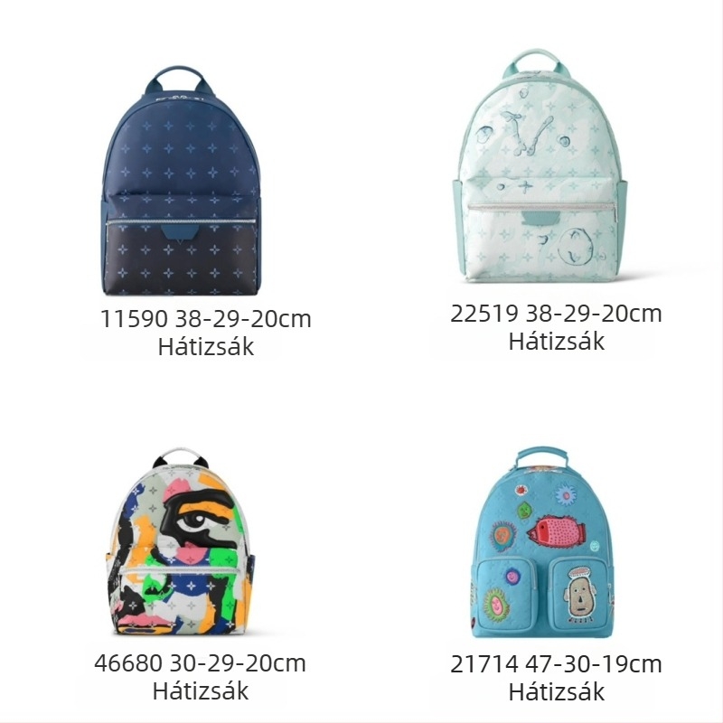 Együttműködésben tervezett férfi hátizsák – hétköznapi utazótáska, 20–35 L, 10 hüvelykes laptophoz, vízálló PVC, belső vászon bélés, levegő párnás vállpántok, betűs mintázat
