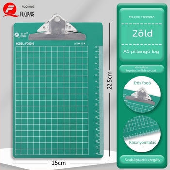 Prosperous műanyag A5 íródeszka egy erős egyedi klippel, tabletaklipe 10 cm és pillangóklip 9,5 cm, A5-ös papírméret