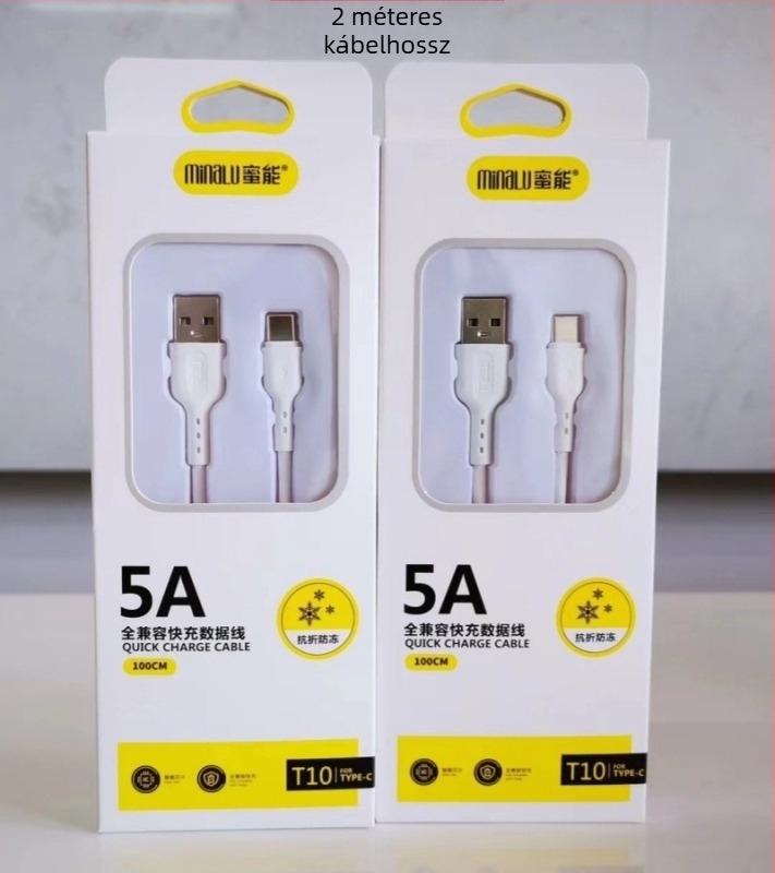 Honey Energy T10 3-in-1 USB töltőkábel Lightning, Micro USB és Type-C – Gyors töltés akár 65W, PVC