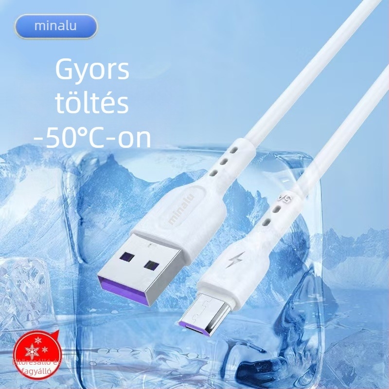 Honey Energy T10 3-in-1 USB töltőkábel Lightning, Micro USB és Type-C – Gyors töltés akár 65W, PVC