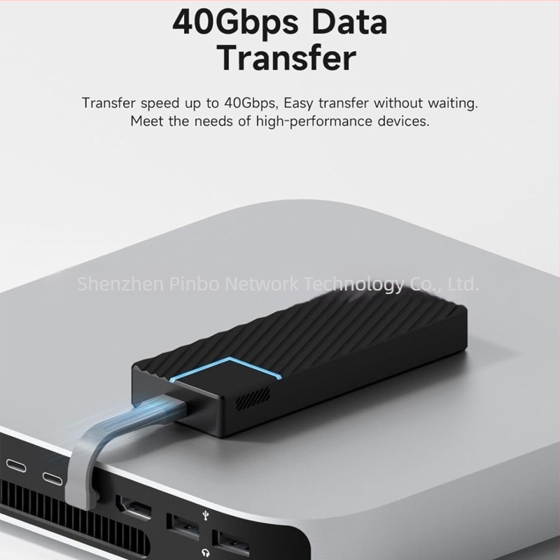 Type-C kétfejű adatkábel, gyors töltés, akár 40 Gbps, ABS