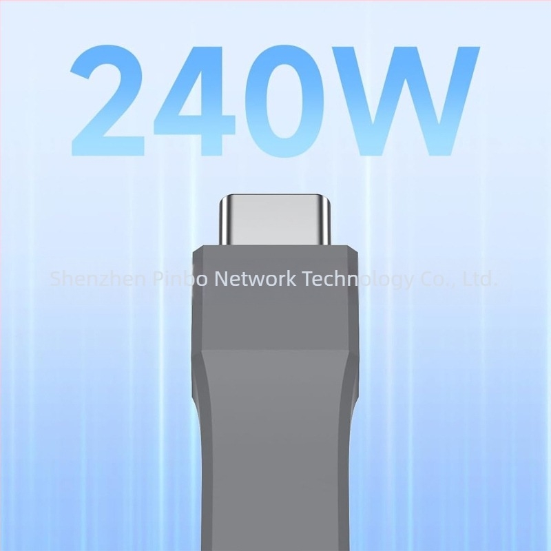Type-C kétfejű adatkábel, gyors töltés, akár 40 Gbps, ABS
