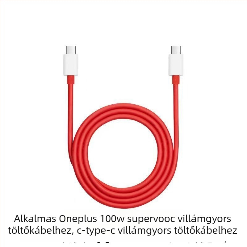 OnePlus 12 USB-C töltőkábel, 100W gyors töltés, Type-C kábel, hossz 1–2 m