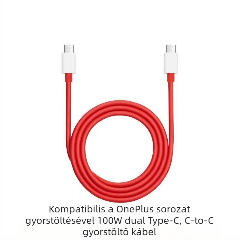 OnePlus 12 USB-C töltőkábel, 100W gyors töltés, Type-C kábel, hossz 1–2 m