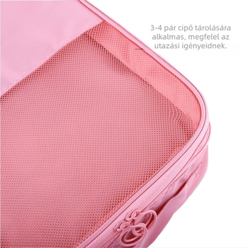 Utazó cipő-tároló táska, kocka alakú, twill vízálló anyag, többfunkciós, XD001 modell, utazáshoz