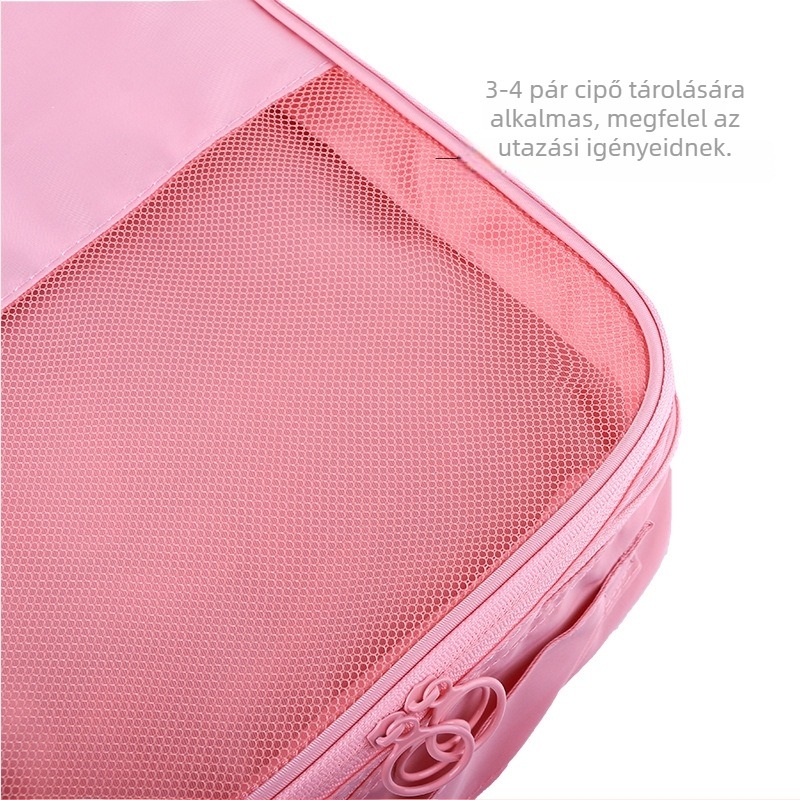 Utazó cipő-tároló táska, kocka alakú, twill vízálló anyag, többfunkciós, XD001 modell, utazáshoz