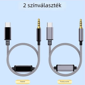 Akinno Type-C 3,5 mm audiokábel mobil eszközökhöz digitális, nagy felbontású hangchip felvételhez és zenehallgatáshoz