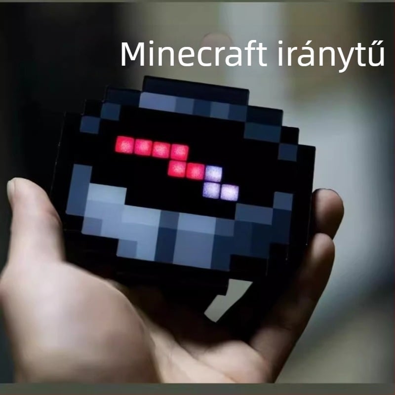 Nothing digitális iránytű kültéren – kiemelkedő pontosság, Minecraft téma, műanyag test, modern minimalista stílus