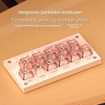 TS-26 Világító autóparkolási jelzőtábla, műanyag, logó nyomtatás elérhető, testreszabás elérhető