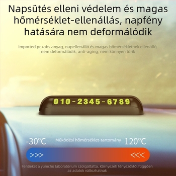 YUMCHO Rejtett parkolási tábla telefonszámmal - Modell YQ-1860, Anyag: Műanyag, Eredet: Shenzhen, Logó nyomtatás, Testreszabható