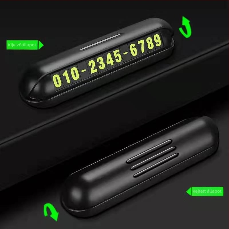 YUMCHO Rejtett parkolási tábla telefonszámmal - Modell YQ-1860, Anyag: Műanyag, Eredet: Shenzhen, Logó nyomtatás, Testreszabható