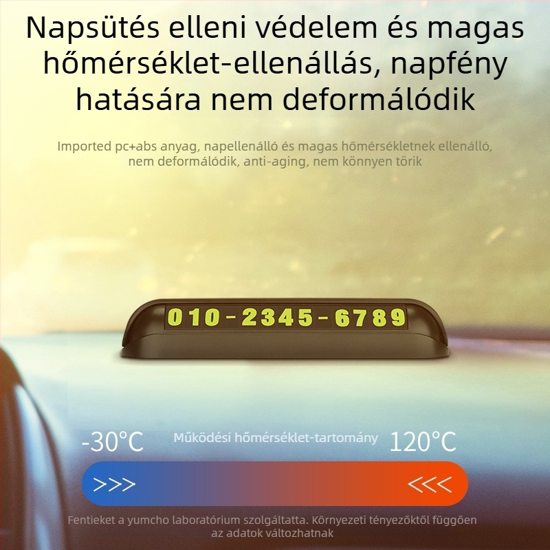 YUMCHO Rejtett parkolási tábla telefonszámmal - Modell YQ-1860, Anyag: Műanyag, Eredet: Shenzhen, Logó nyomtatás, Testreszabható